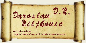 Daroslav Miljković vizit kartica